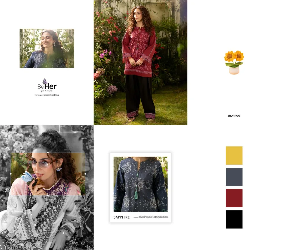 Maya Ess lookbook spread